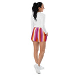 Lesbian Sunset Flag Stripes Athletic Shorts - On Trend Shirts