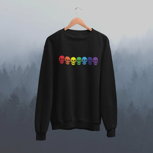 Minimalist Rainbow Skulls Sweatshirt - On Trend Shirts