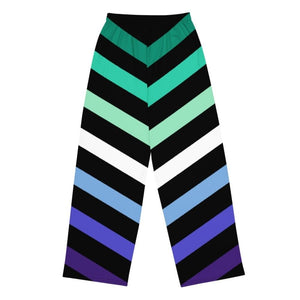 MLM Flag Stripe Black Wide-Leg Pants - On Trend Shirts