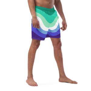 MLM Flag Wave Swim Trunks - On Trend Shirts