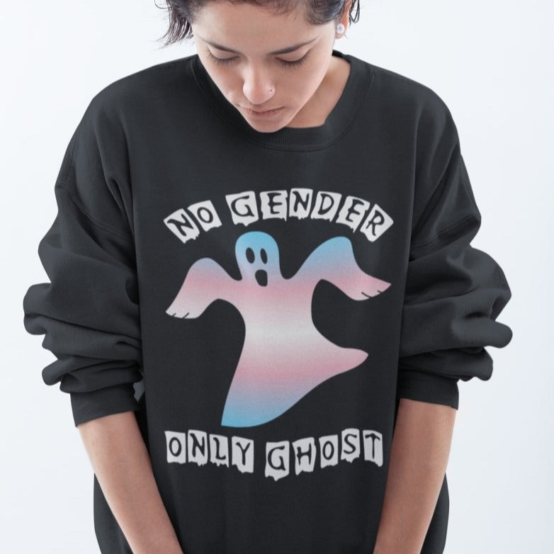 No Gender only Ghost Transgender Sweatshirt - On Trend Shirts