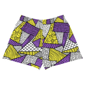 Non-Binary Doodle Athletic Shorts - On Trend Shirts