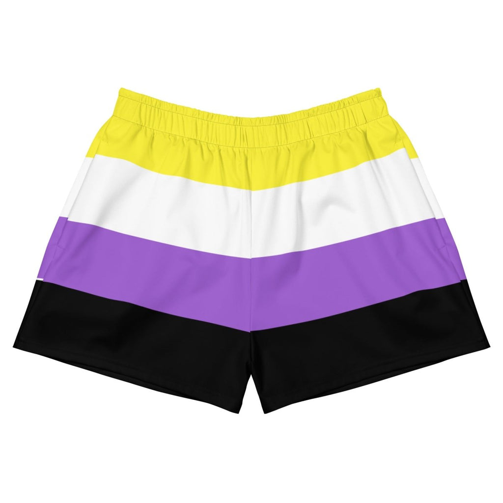 Non-Binary Flag Athletic Shorts - On Trend Shirts
