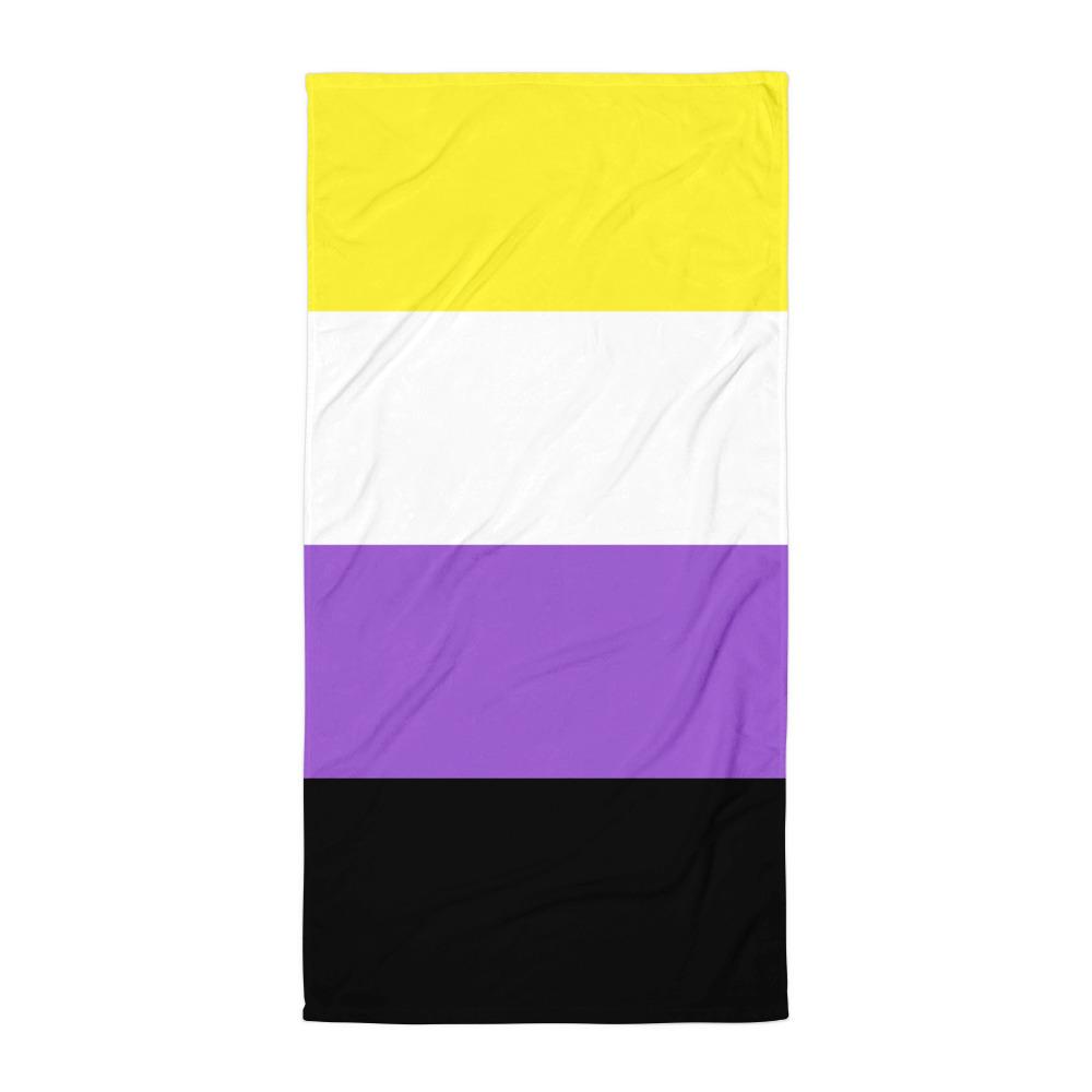 Non-Binary Flag Beach Towel - On Trend Shirts
