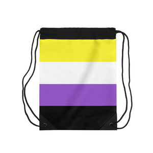 Non-Binary Flag Drawstring Bag - On Trend Shirts