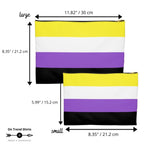 Non-Binary Flag Flat Zipper Pouch - On Trend Shirts