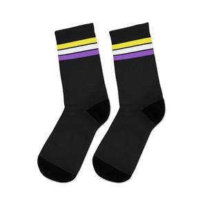 Non-Binary Flag Socks - black - On Trend Shirts