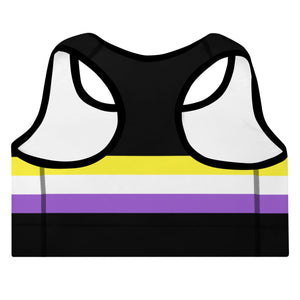 Non-Binary Pride Flag Sports Bra  Enby Pride Workout Top – On Trend Shirts