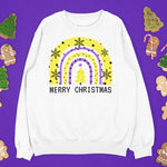 Non-Binary Rainbow Christmas Sweatshirt - On Trend Shirts