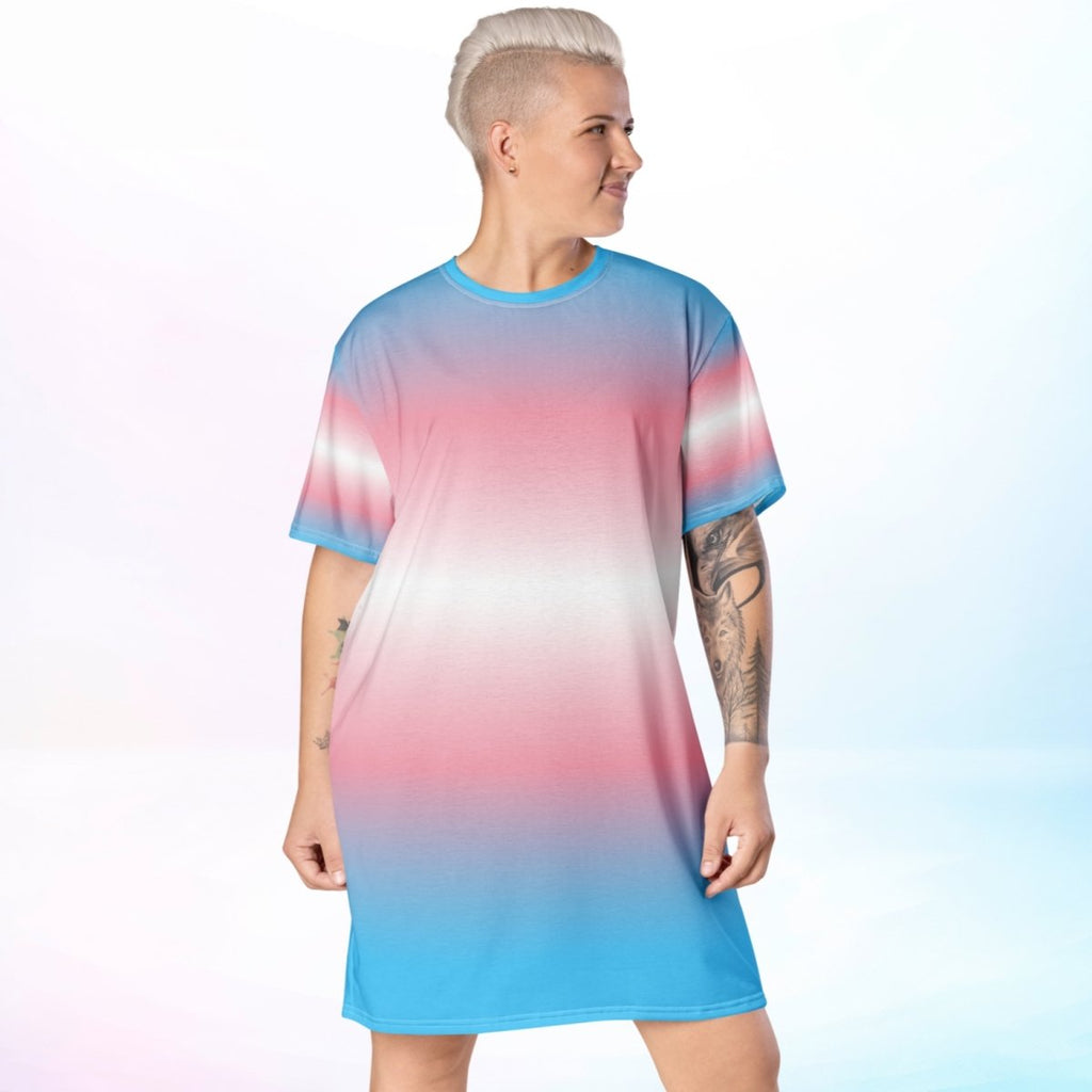 Ombré Transgender Flag Dress - On Trend Shirts