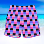 Omnisexual Flag Check Swim Trunks - On Trend Shirts