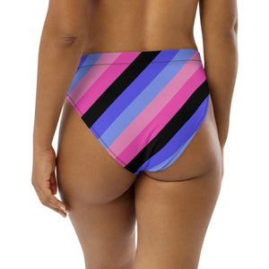 Omnisexual Flag Recycled High-Waisted Bikini Bottom - On Trend Shirts