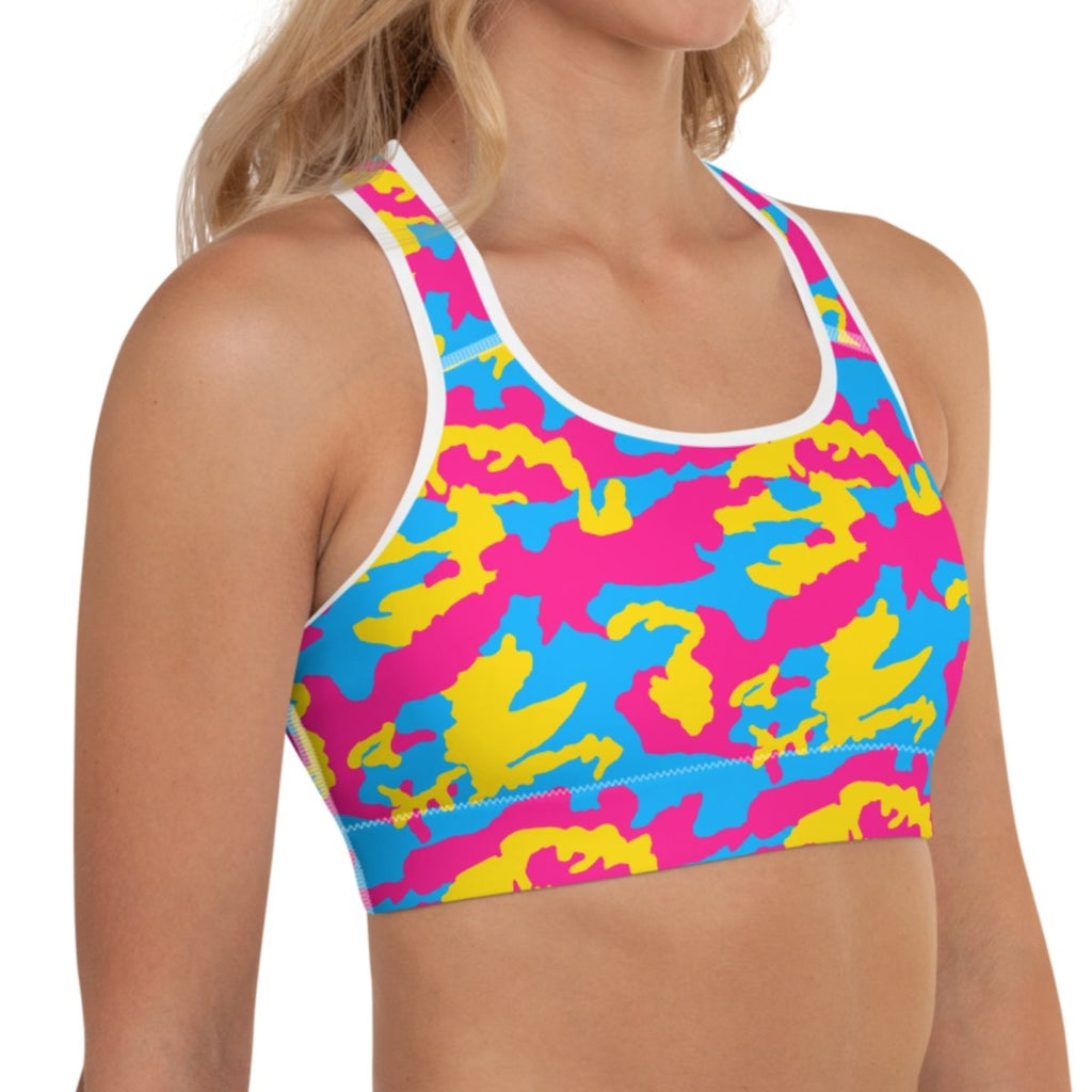 Pansexual Camouflage Sports Bra - On Trend Shirts