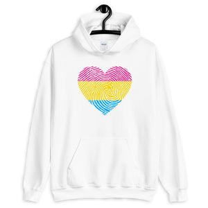 Pansexual Fingerprint Heart Hoodie - On Trend Shirts