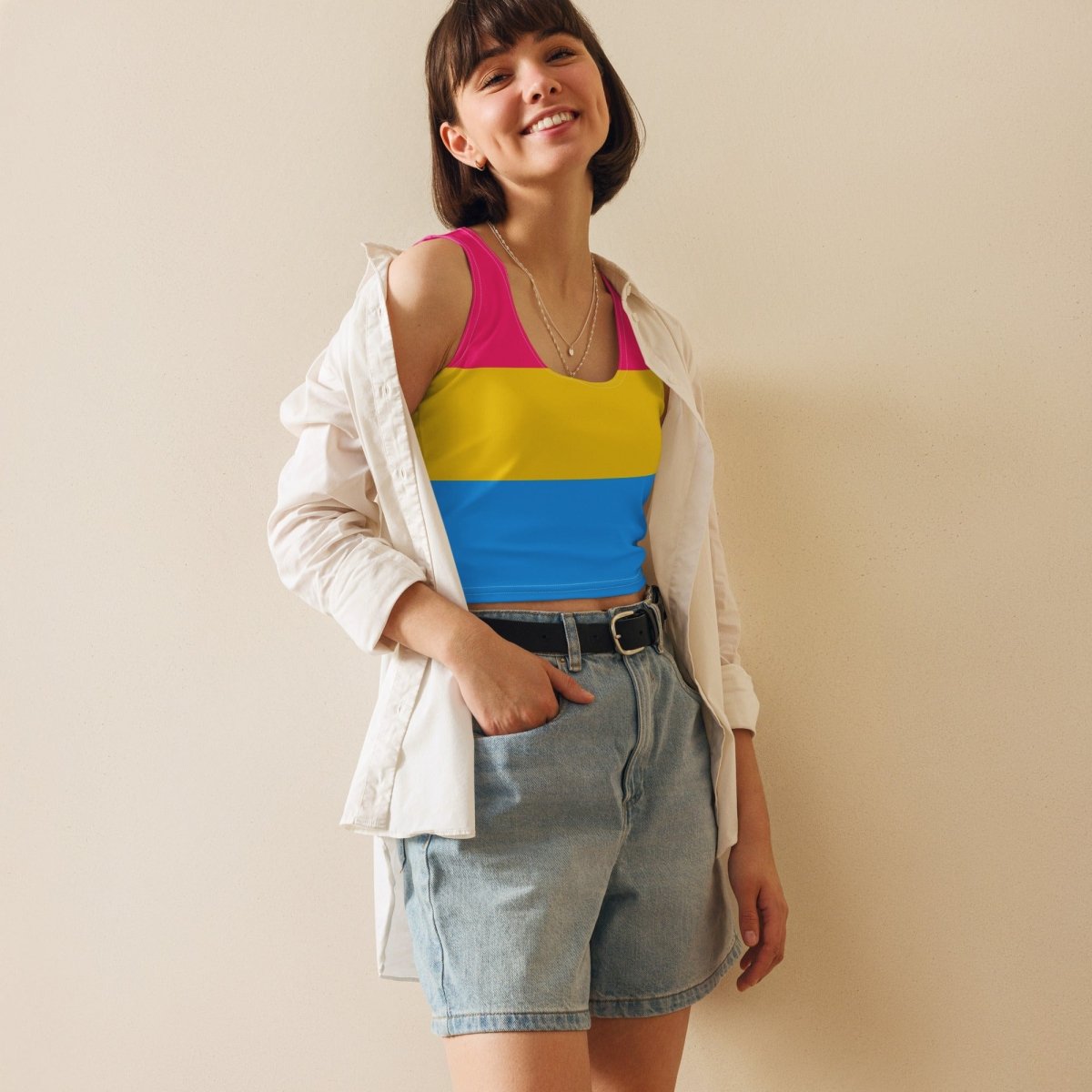 Pansexual Flag Crop Top - On Trend Shirts