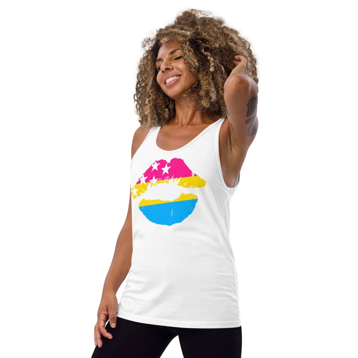 Pansexual Flag Lips Tank Top - On Trend Shirts