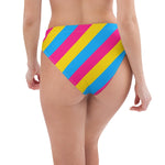Pansexual Flag Recycled High-Waisted Bikini Bottom - On Trend Shirts