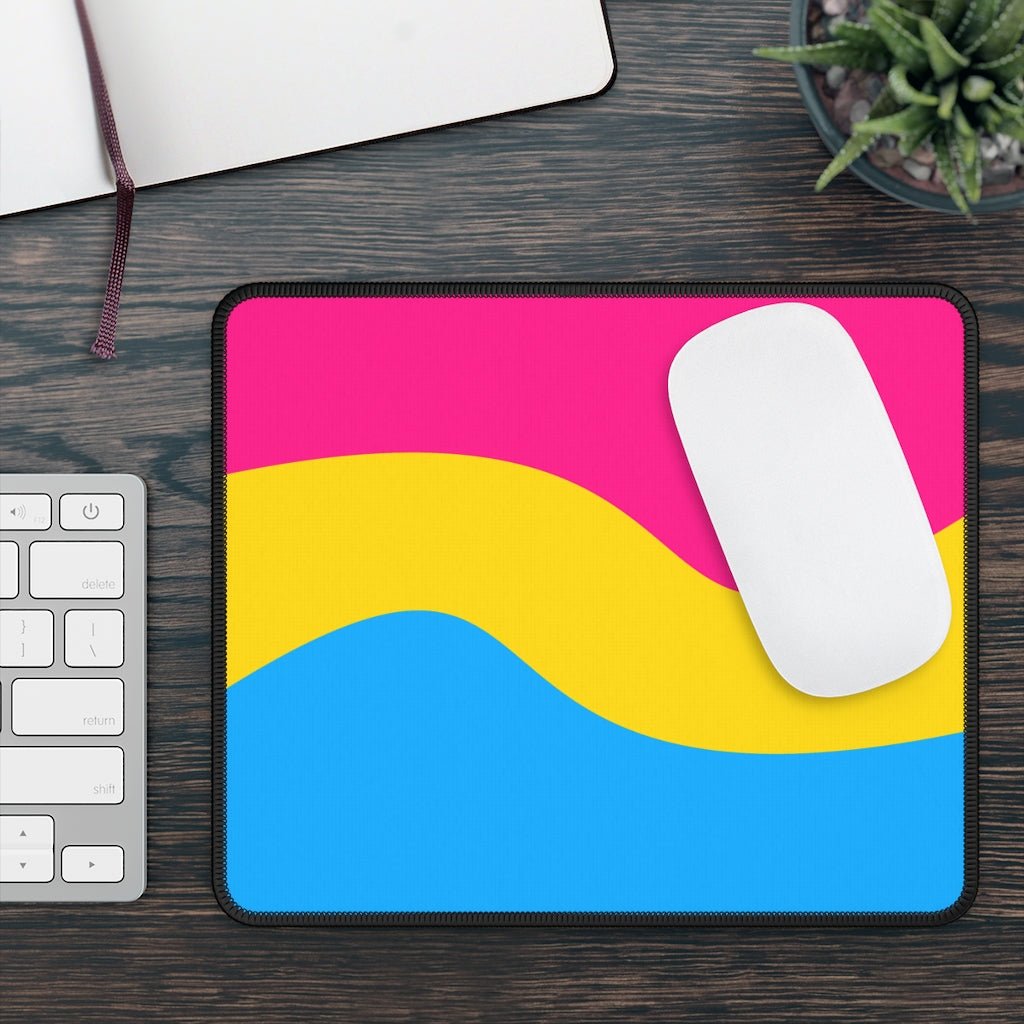 Pansexual Flag Wave Gaming Mouse Pad - On Trend Shirts