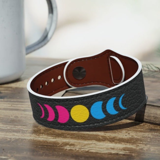 Pansexual Moon Phases Wristband - On Trend Shirts