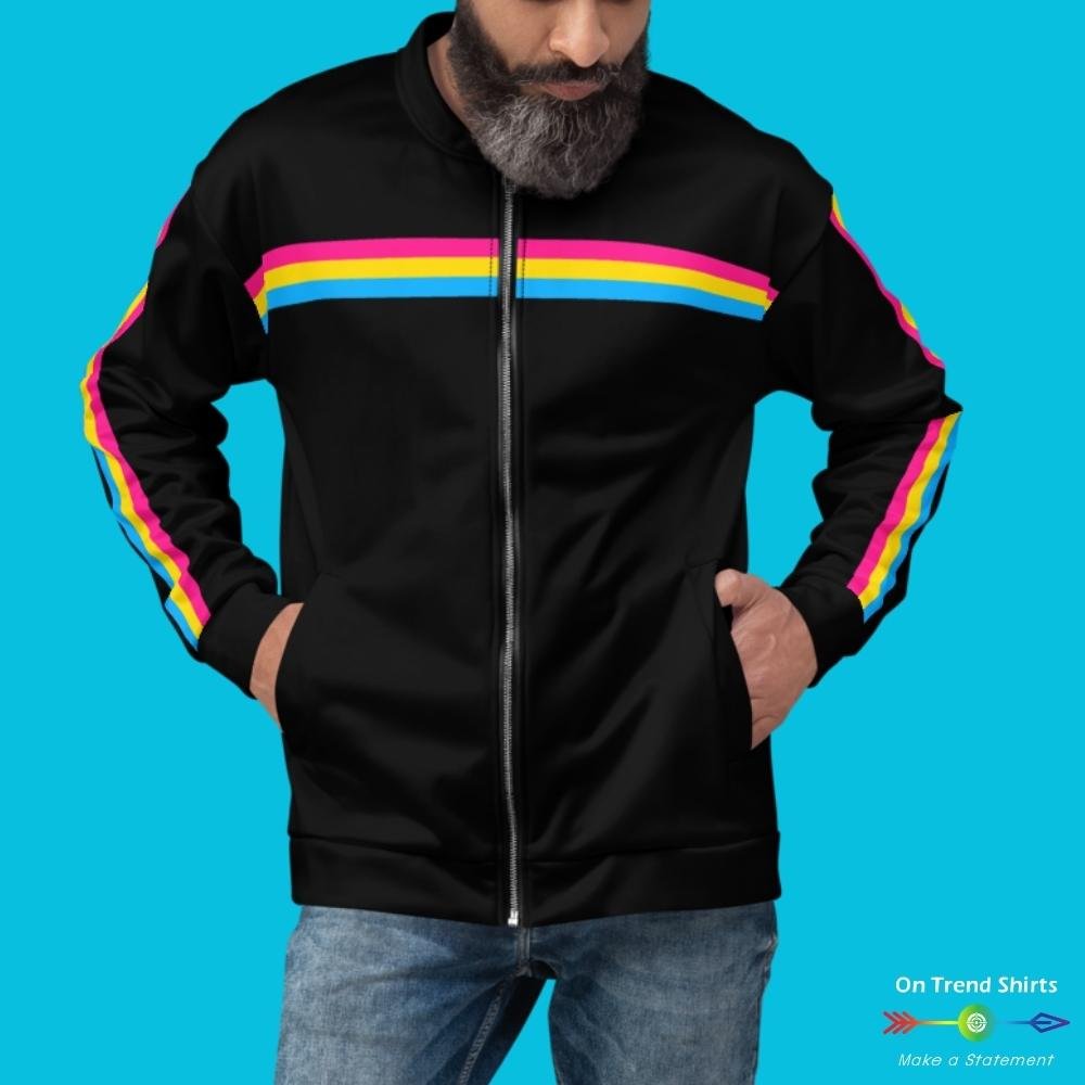 Pansexual Stripe Bomber - On Trend Shirts On Trend Shirts