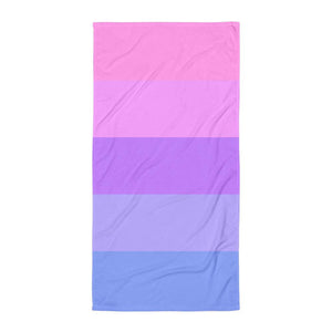 Pastel Bisexual Flag Beach Towel - On Trend Shirts