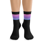 Pastel Bisexual Flag Socks - black - On Trend Shirts