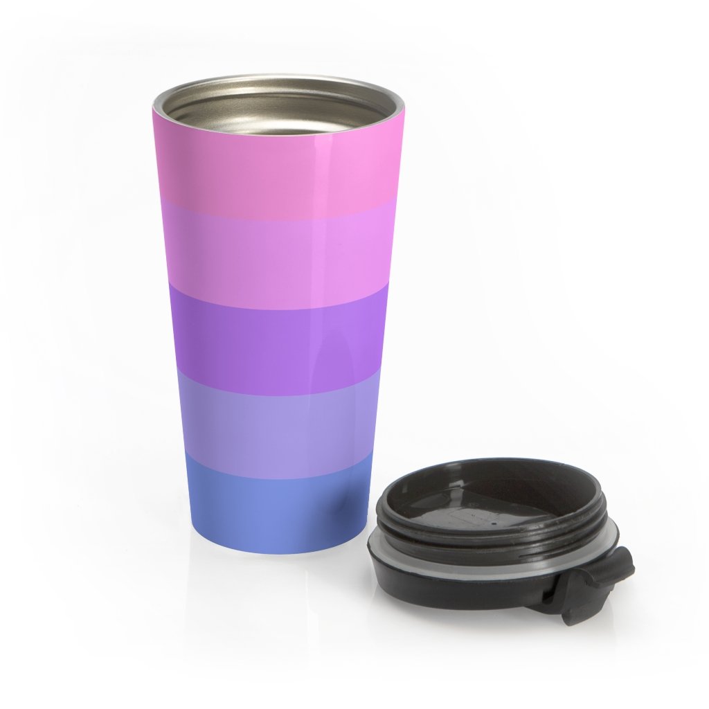 Pastel Bisexual Flag Travel Mug - On Trend Shirts