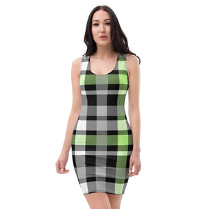 Plaid Agender Fitted Dress - On Trend Shirts