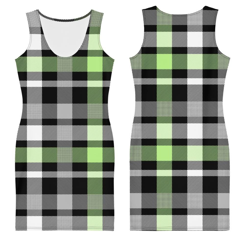 Plaid Agender Fitted Dress - On Trend Shirts
