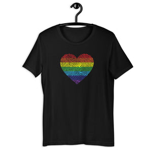 Rainbow Fingerprint Heart Shirt - On Trend Shirts