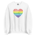 Rainbow Fingerprint Heart Sweatshirt - On Trend Shirts