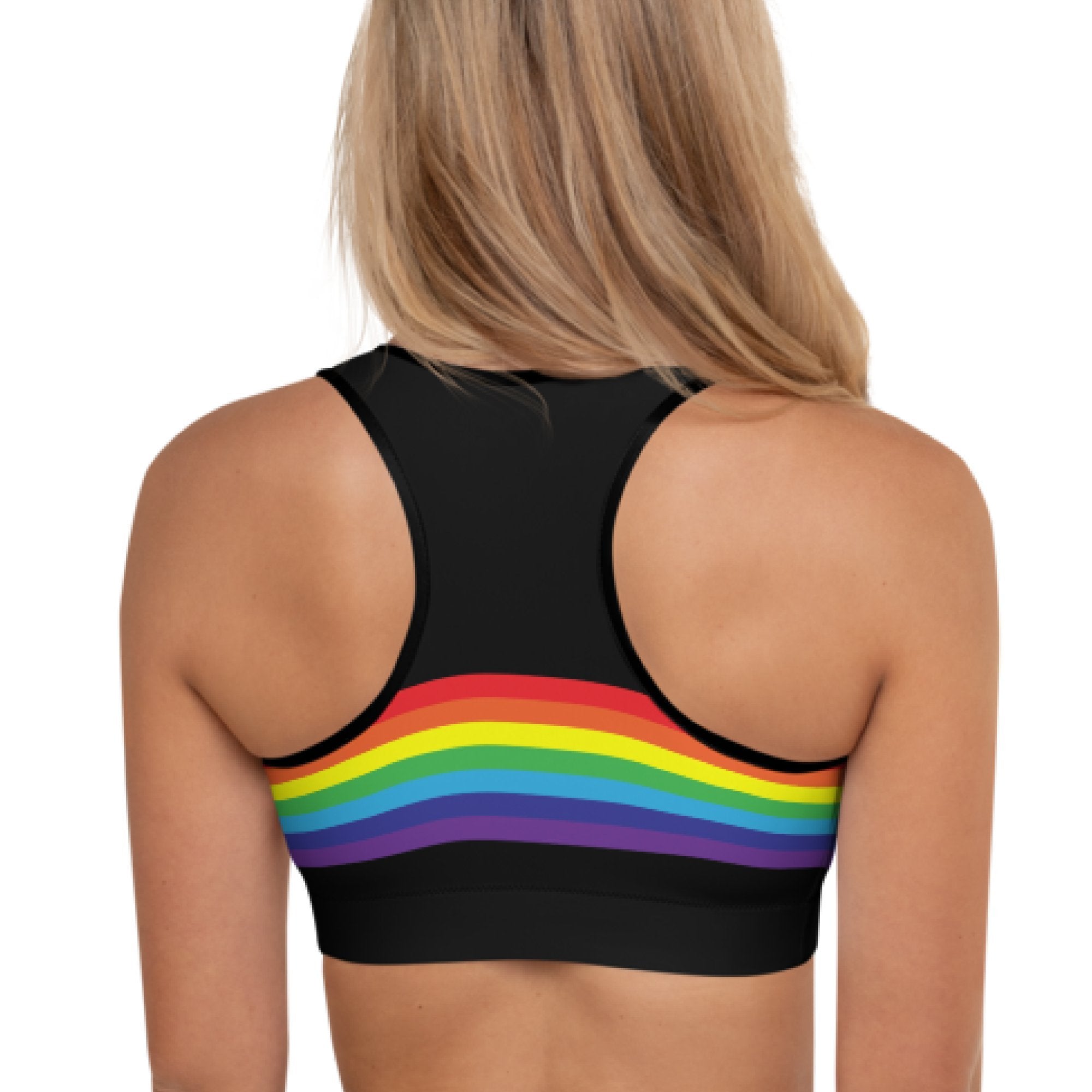Ombré Rainbow Sports Bra  Rainbow Spectrum Workout Top – On Trend