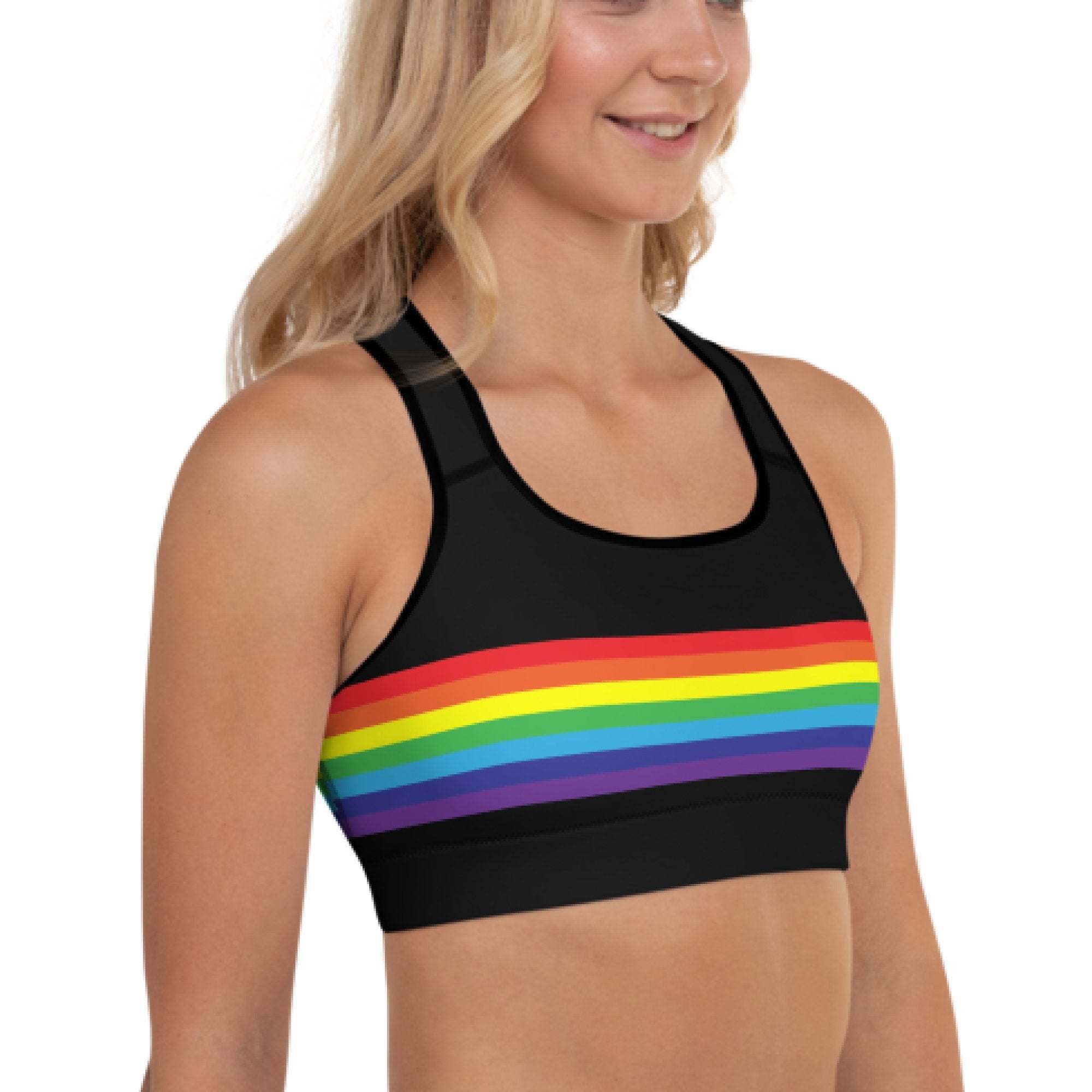 Rainbow Pride Flag Sports Bra  LGBT Pride Workout Top – On Trend Shirts