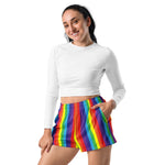 Rainbow Flag Stripes Athletic Shorts - On Trend Shirts
