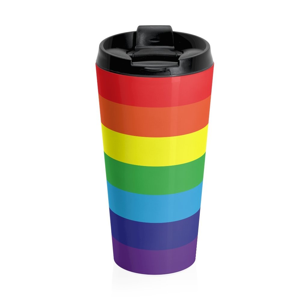 Rainbow Flag Travel Mug - On Trend Shirts
