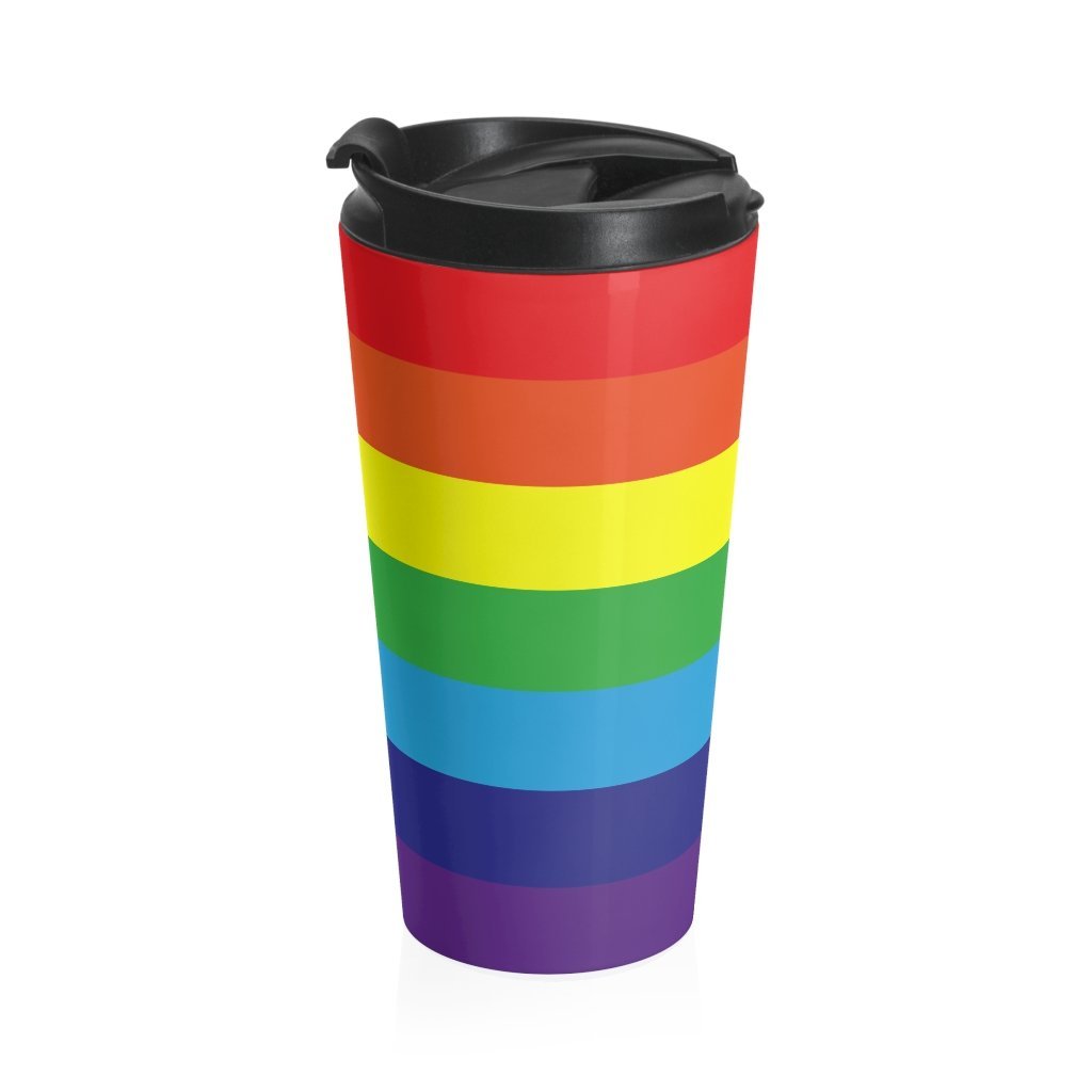 Rainbow Flag Travel Mug - On Trend Shirts