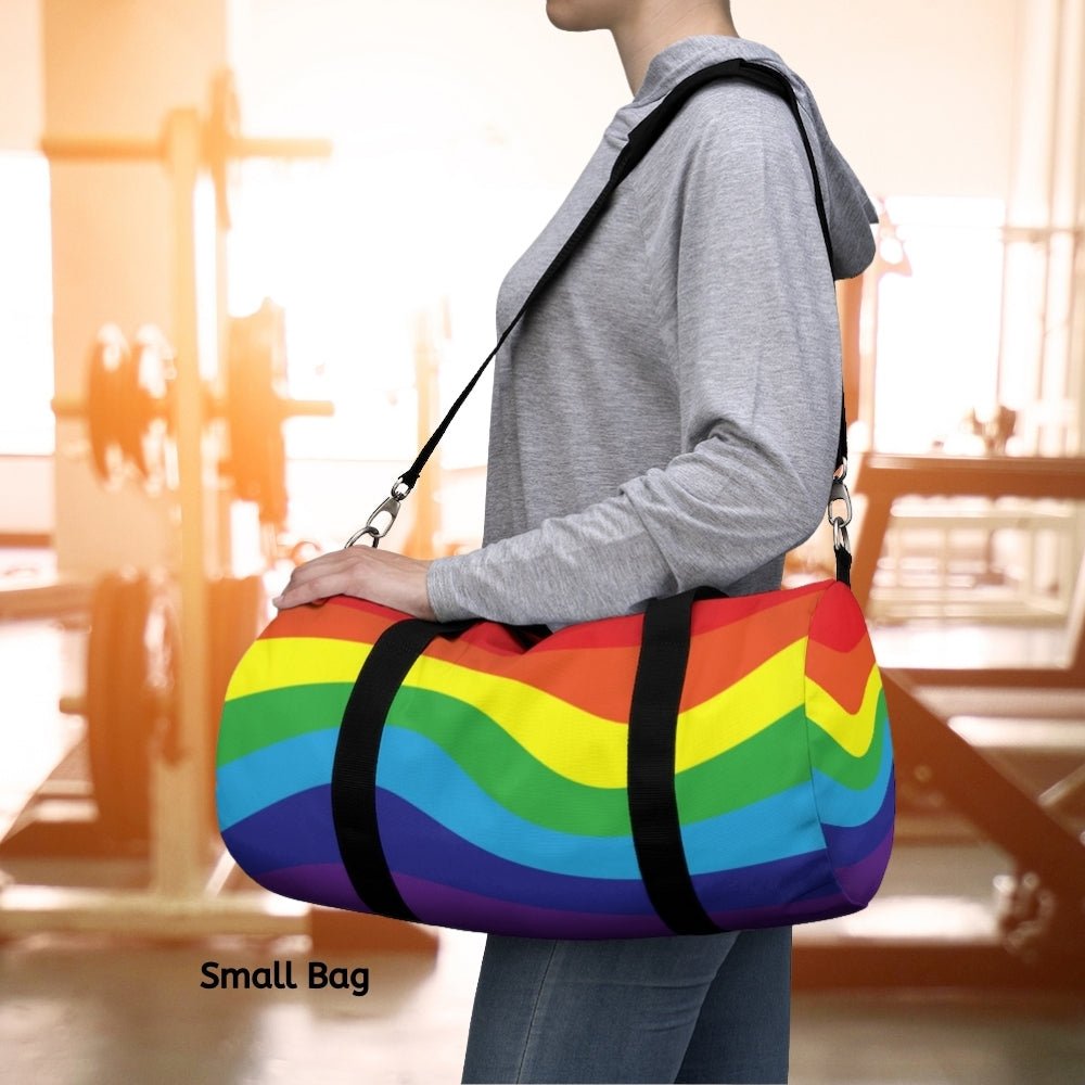 Rainbow Flag Wave Duffel Bag - On Trend Shirts – On Trend Shirts