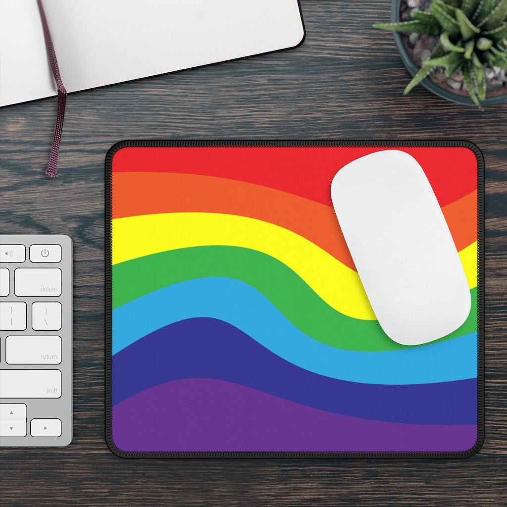 Rainbow Flag Wave Gaming Mouse Pad - On Trend Shirts