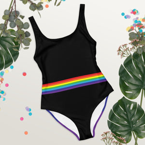 Rainbow Stripe One-Piece Swimsuit - On Trend Shirts