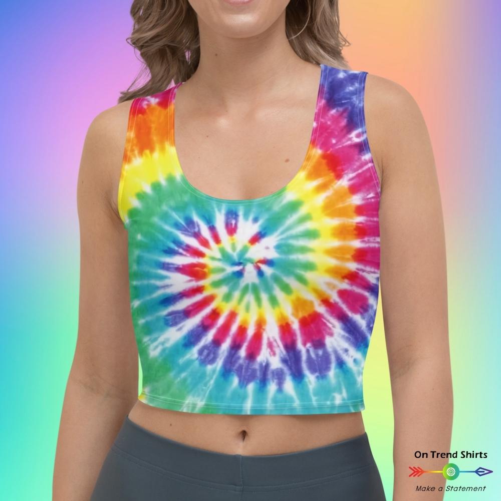 Rainbow Tie Dye Crop Top - On Trend Shirts