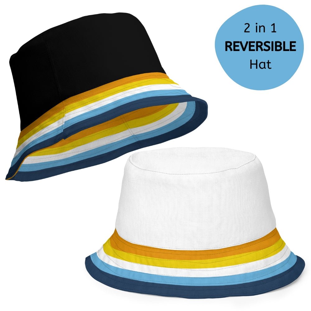 Reversible AroAce Flag Bucket Hat - On Trend Shirts
