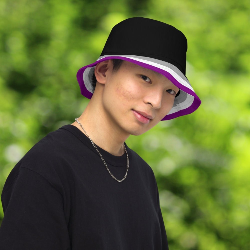 Reversible Asexual Flag Bucket Hat - On Trend Shirts