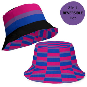 Reversible Bisexual Flag Bucket Hat - On Trend Shirts