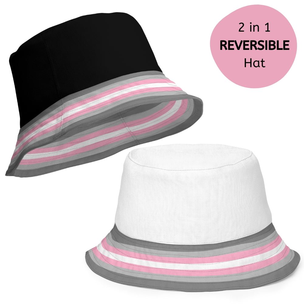 Reversible Demigirl Flag Bucket Hat - On Trend Shirts