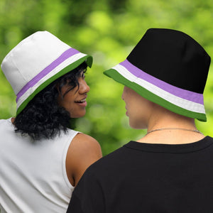 Reversible Genderqueer Flag Bucket Hat - On Trend Shirts