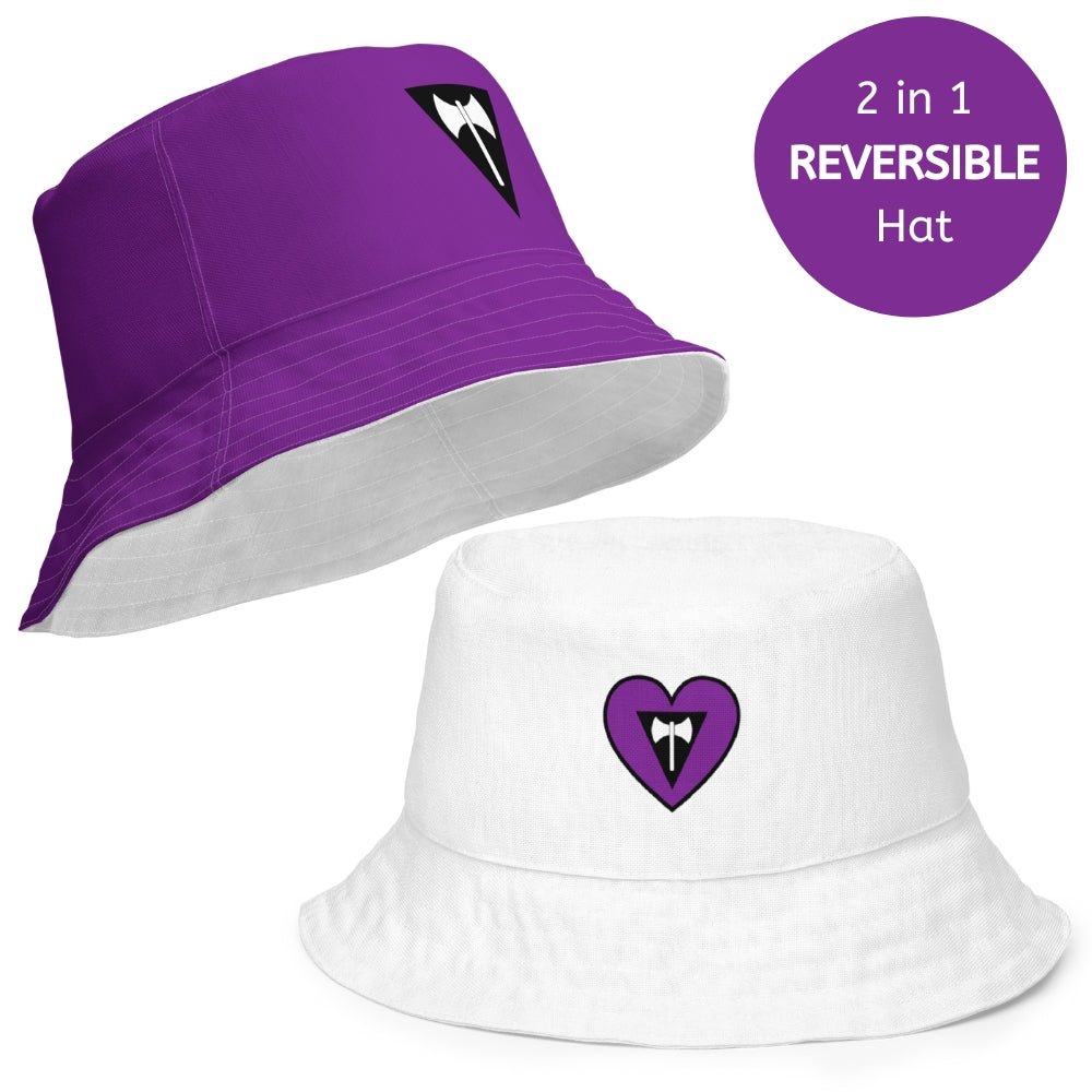 Reversible Labrys Lesbian Flag Bucket Hat - On Trend Shirts
