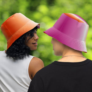 Reversible Ombré Lesbian Flag Bucket Hat - On Trend Shirts