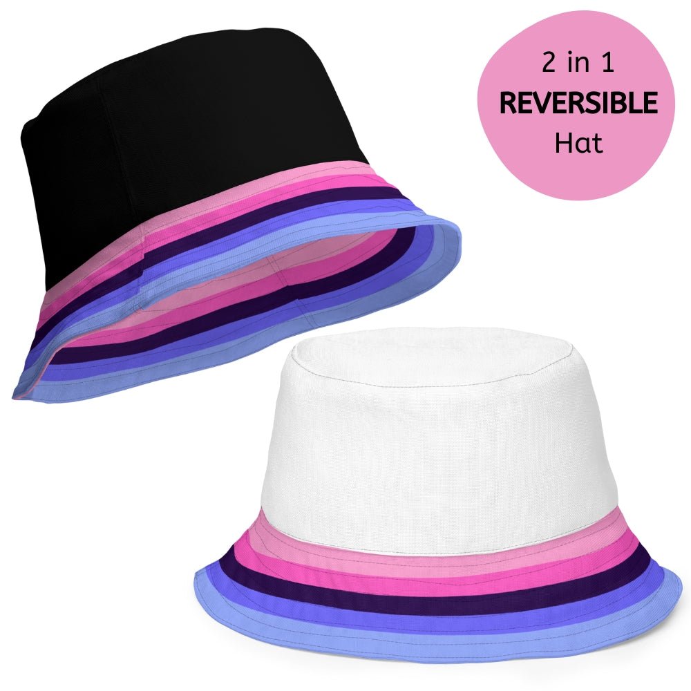 Reversible Omnisexual Flag Bucket Hat - On Trend Shirts