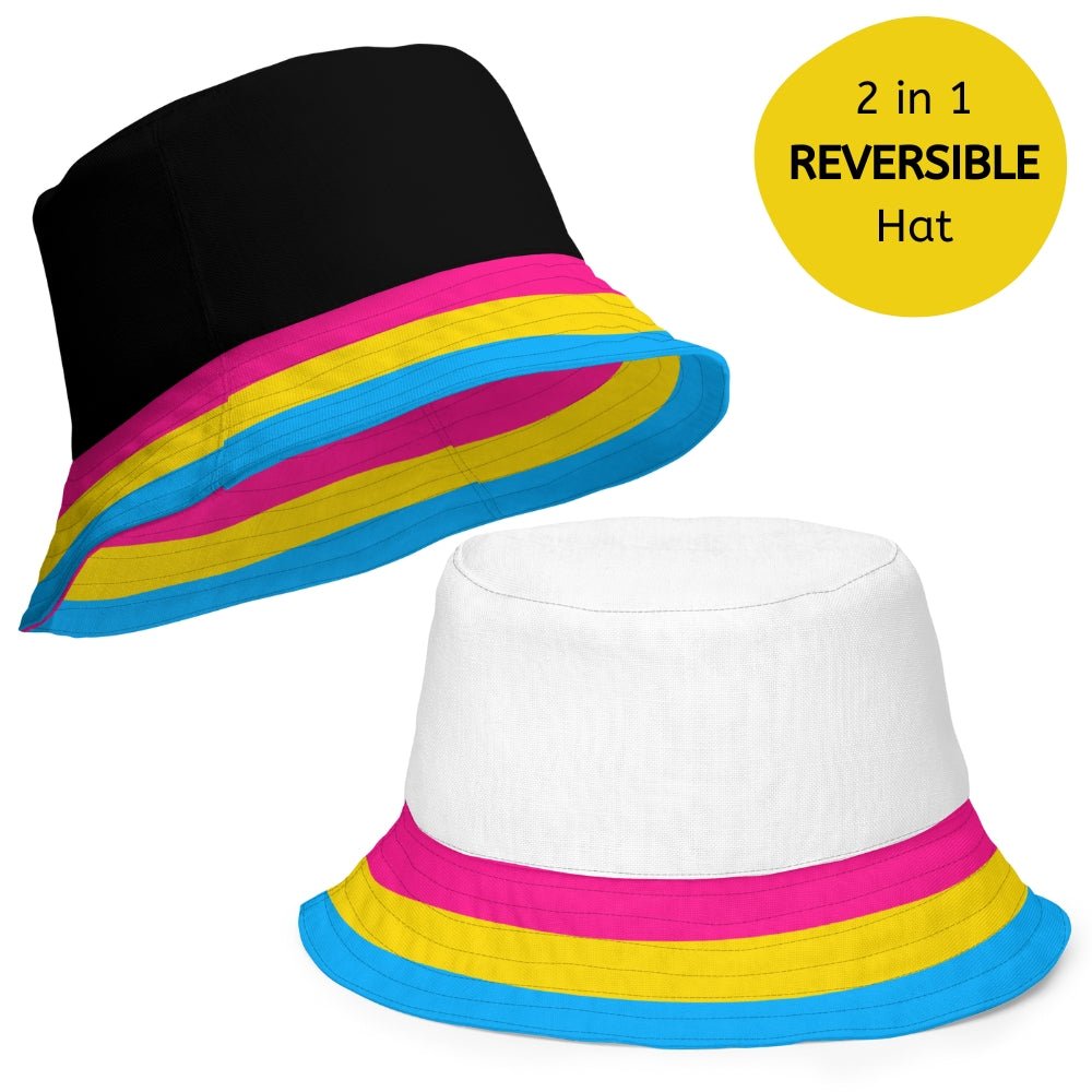 Reversible Pansexual Flag Bucket Hat - On Trend Shirts