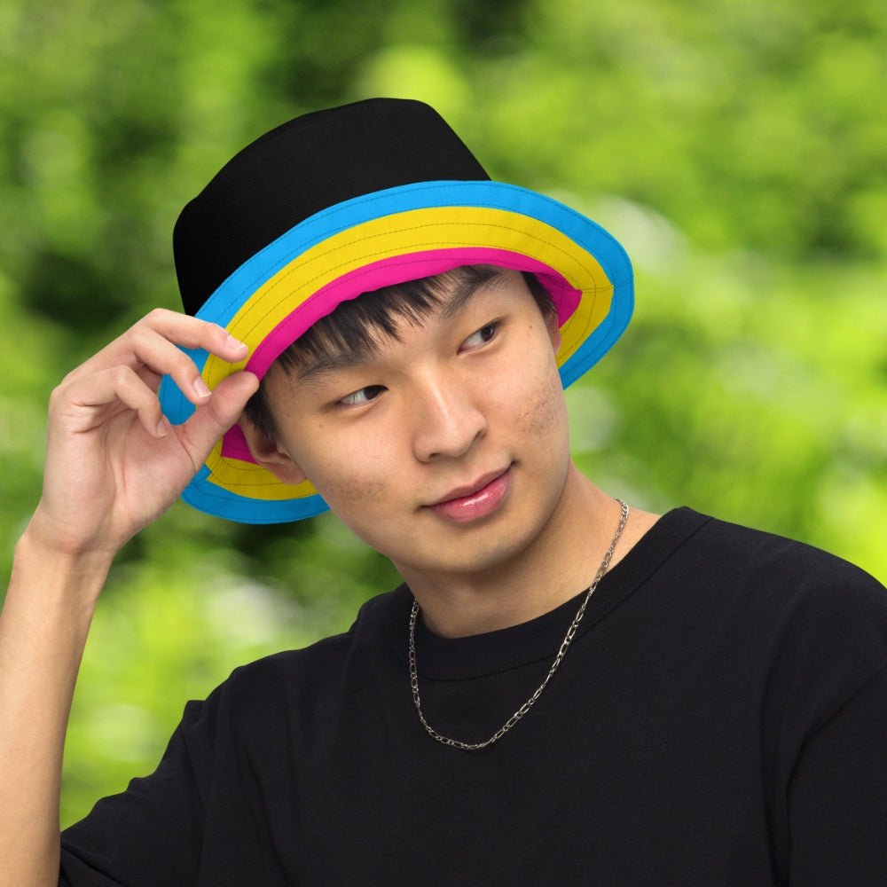 Reversible Pansexual Flag Bucket Hat - On Trend Shirts
